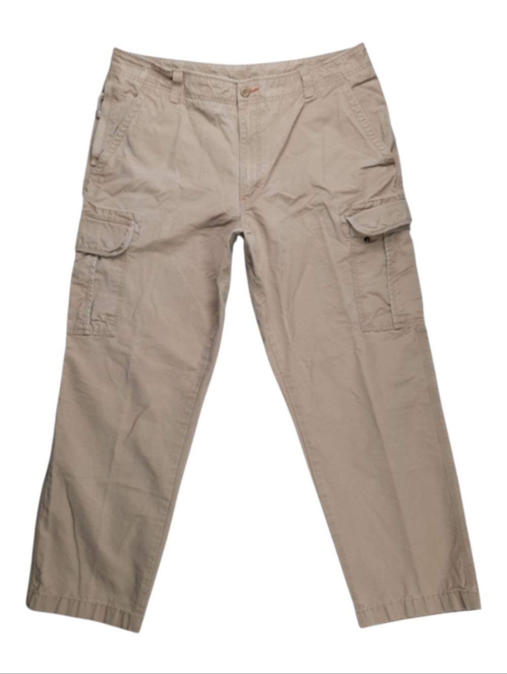 LL Bean Allagash Natural Fit 100% Cotton Khaki Cargo Pants SZ 38x30